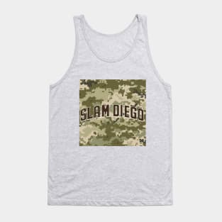 slam diego curve path army pattern Tank Top